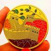 Four Seasons Badaling Great Wall Gold Plated Commemorative Medal Gift Box for Beijing Tourist Attractions Gold Coin 45mm Coin Gift Coin
