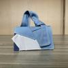 Women'S Vintage Patchwork Mini Handbag Distressed Washed Color Durable Polyester Large Capacity for Travel, Shopping & Casual