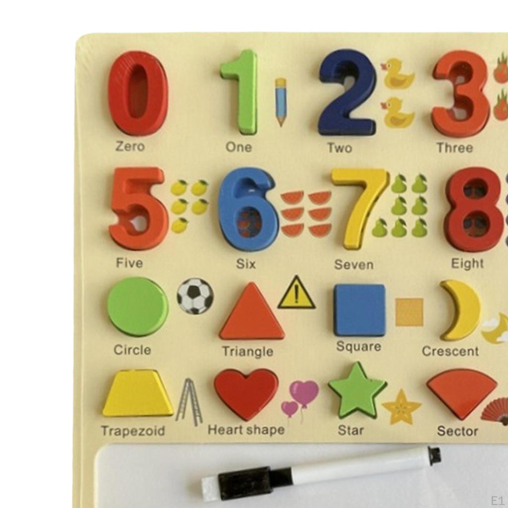 Number Puzzles Board 30x30cm Motor Skills Valentines Day Gifts Preschool Learning