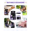 Pink Large Capacity Three-Piece Backpack Set for Junior High School Girls