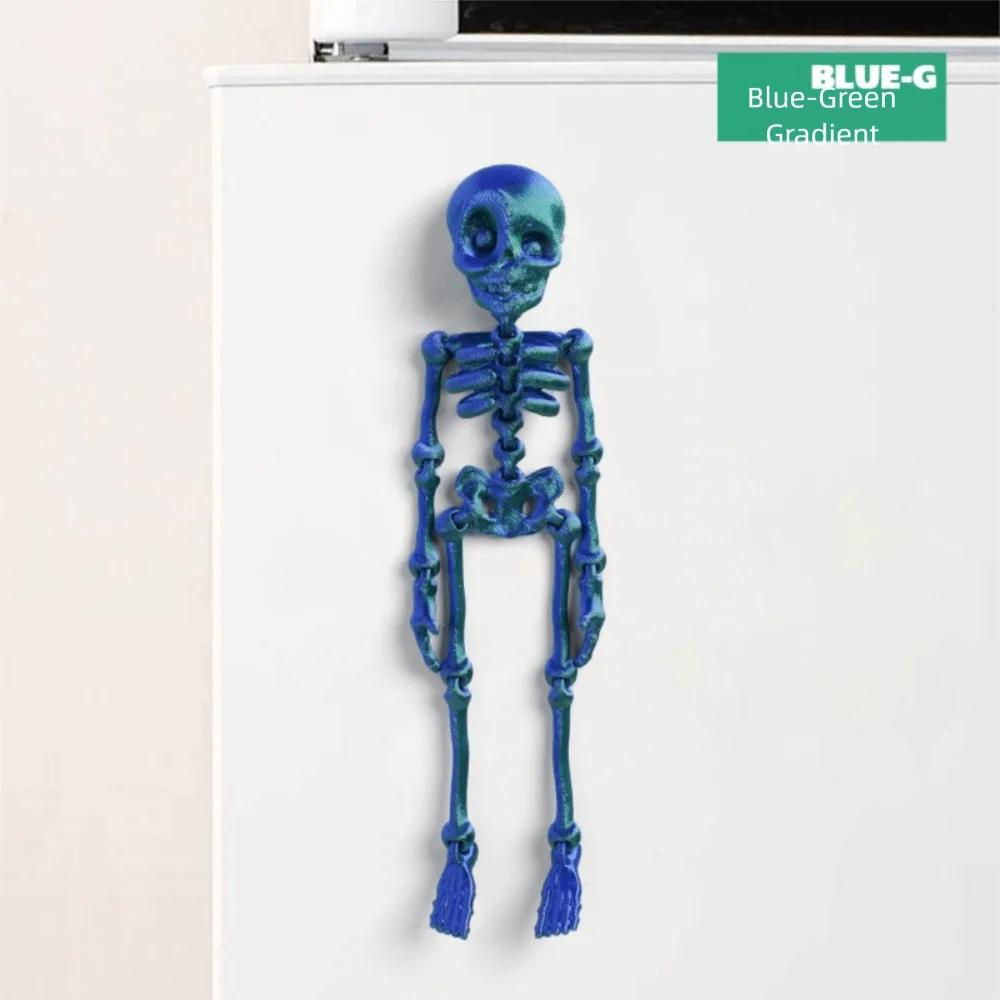 

3D Skeleton Refrigerator Magnets Movable Joints Poseable Skull Fridge Magnets Funny Refrigerator Magnets Sticker