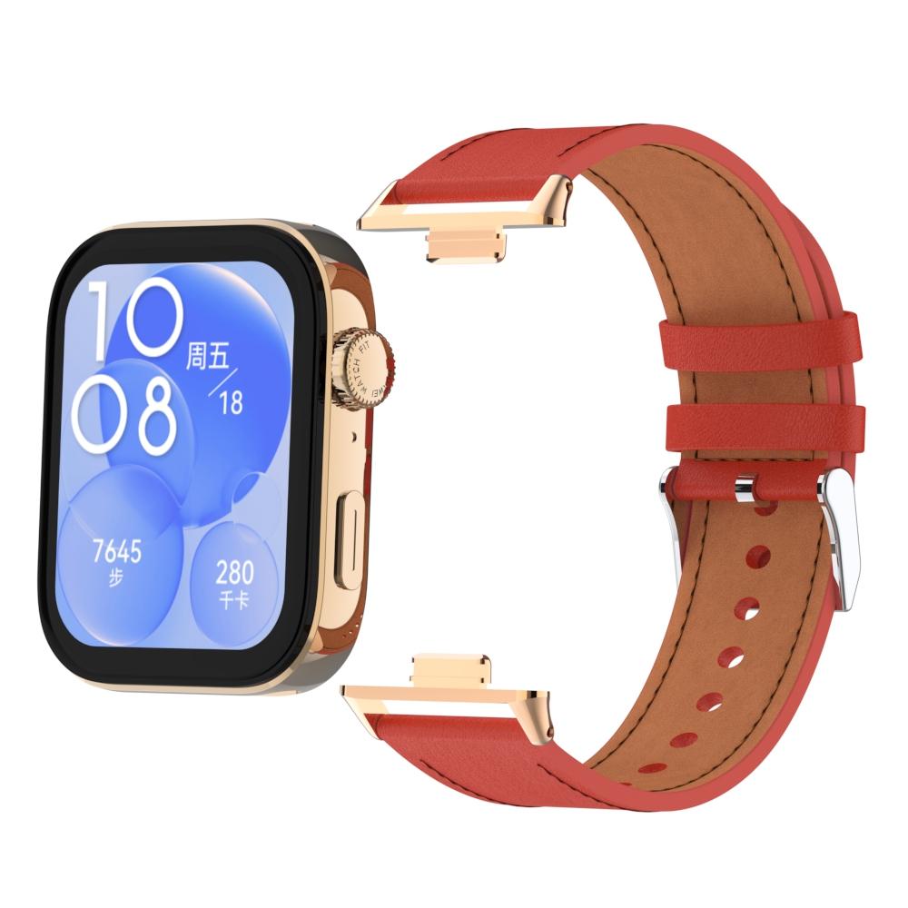 Band voor Huawei Watch Fit 3 Smartwatch Band Vervangende polsband retro Echt leren armband