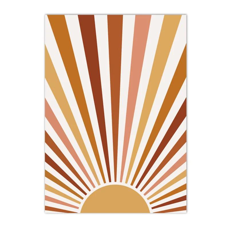 Boho Rainbow Cloud Moon Sun Heart Posters and Prints Nordic Nursery Wall Art Pictures Baby Kids Room Home Decor Canvas Painting