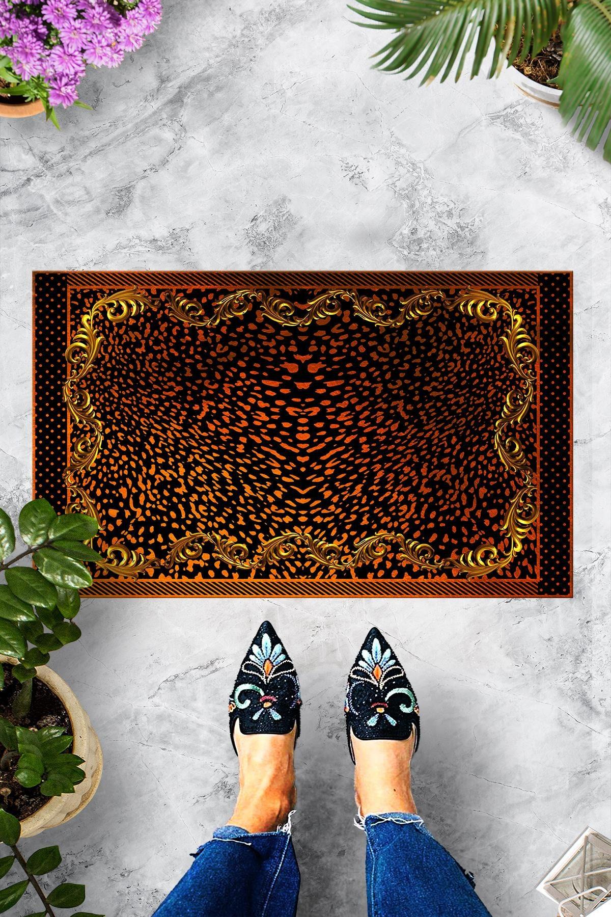 

Коврик с узором тигра, Коврик из мягкой ткани ручной работы, Коврик для семейного дома, Коврик для входной двери, Коврик в уникальном стиле, Коврик с узором, Уличный коврик