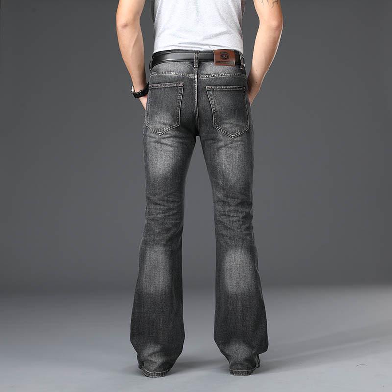 Men's Bell Bottom Wide Leg Jeans Pants