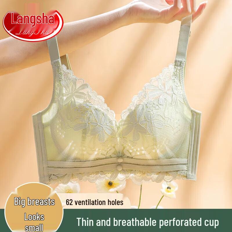 Langsha Women s Wireless Lace Minimizer Bra 90ABC