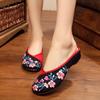 Floral Embroidered Summer Flat Slippers for Women