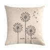 Dandelion Linen Pillowcase Sofa Car Waist Cushion Cover Home Soft Room Gift Printed On One Side 45*45Cm