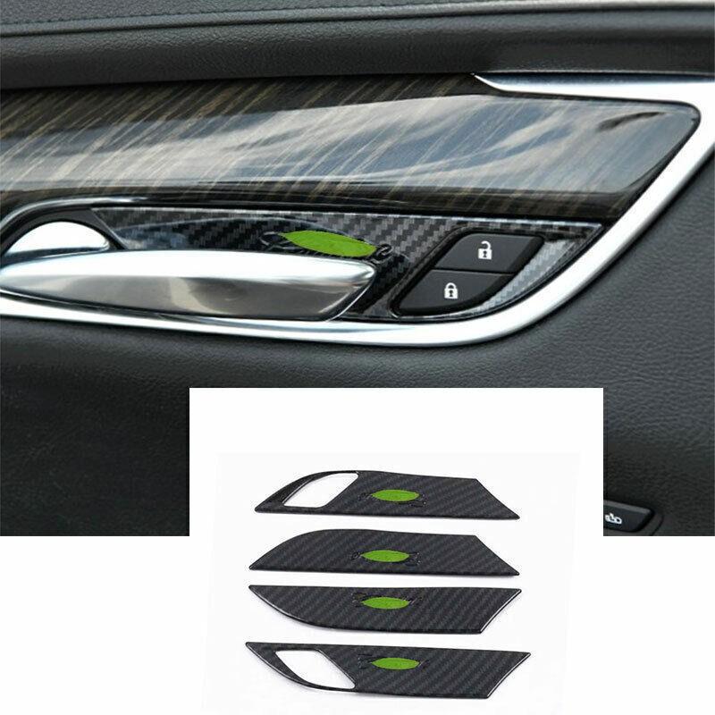 For Cadillac XT6 2019-2020 ABS Carbon Fiber Inner Door Handle Bowl Cover Trim
