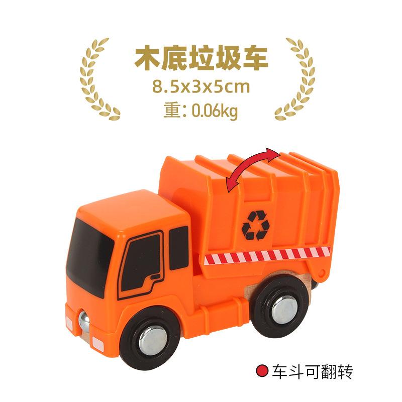 NEU Holz Magnetischer Zugwaggon Lokomotive Krankenwagen Feuerwehrwagen Holz Eisenbahnzubehör passend für Holzschienen Spielzeug