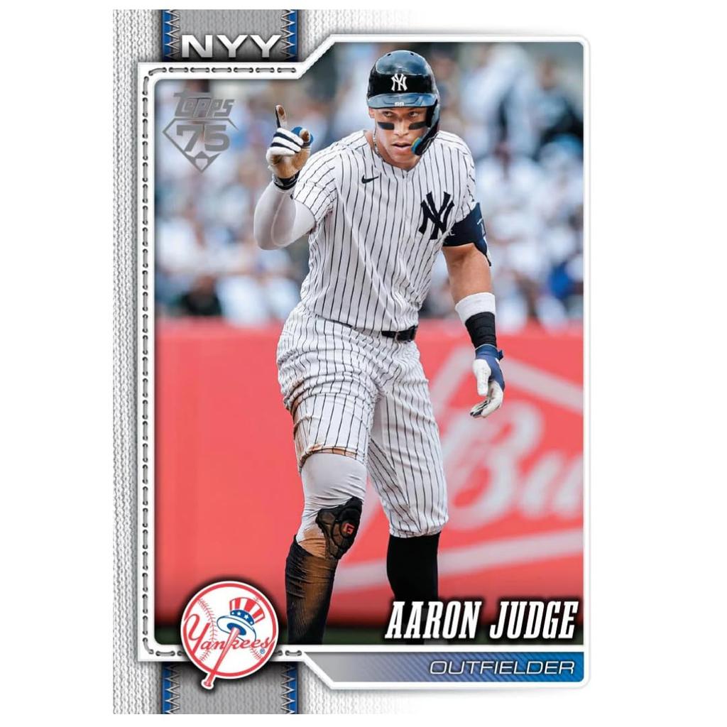 2026 Topps Baseball Series 1 Hobby Box 75th Anniversary Edition Each Box Contains One Autographed or Relic - - Card.