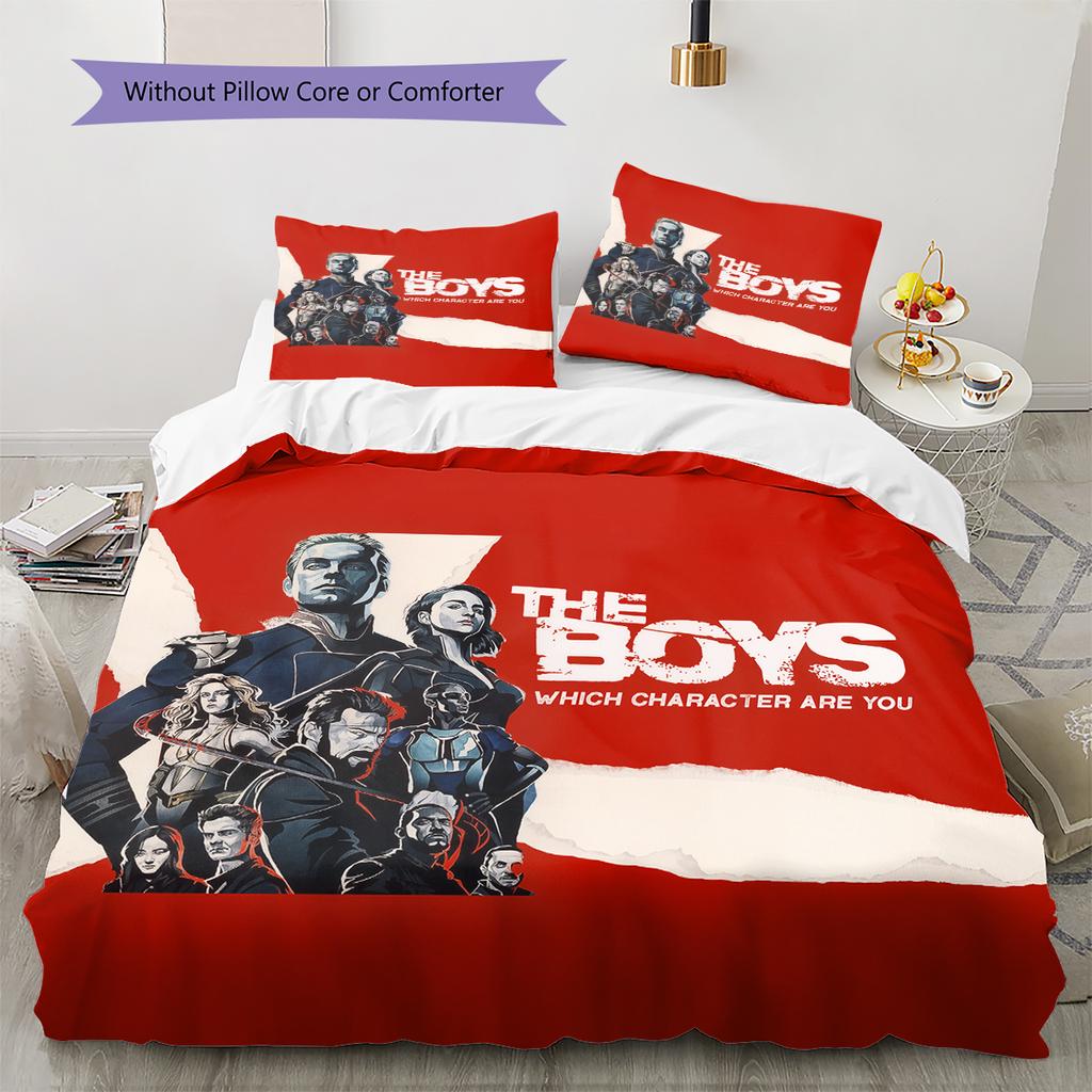 The Boys Muster Bettwäsche Heimdekoration Geburtstagsgeschenk (1 Bettbezug + 2 Kissenbezüge, ohne Füllung)