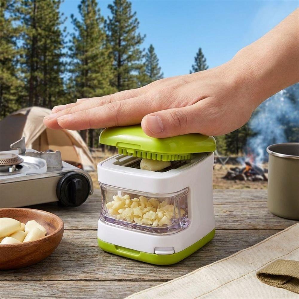 2 in 1 Double Sided Press Garlic Masher Portable Ginger Slicer Mini Garlic Press Cooking