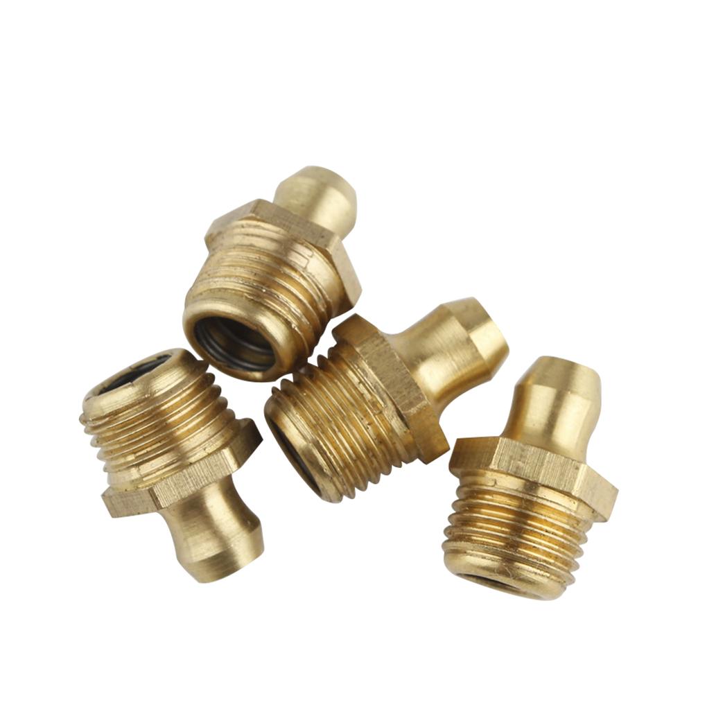 

15 шт./компл. M6 M8 M10 латунный ниппель для смазки Zerk медный масляный патрубок резьба прямой 45 90 градусов универсальный шарнир насадки для смазочного пистолета