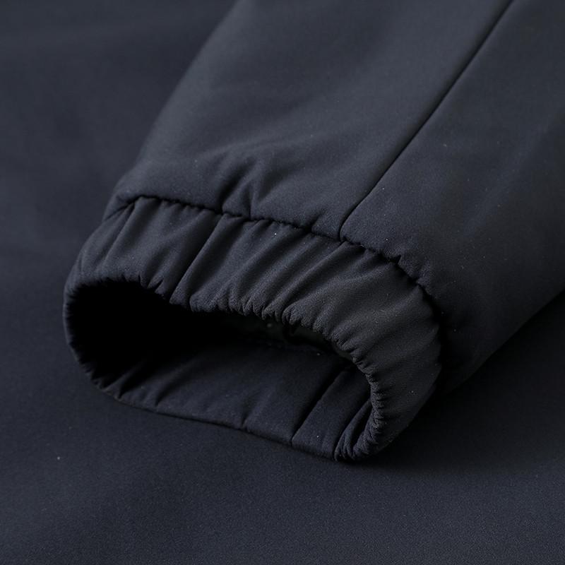 Winter Fleece-Lined Dad's Jacket - Warm Stand-Up Collar for Middle-Aged & Elderly Men, Grandpa Style