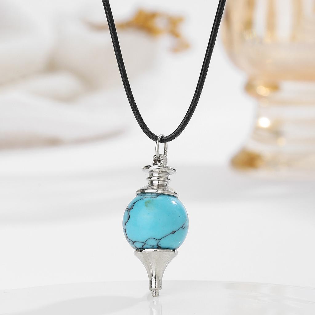 Natural crystal pendant, amethyst, spherical spirit pendant, Bohemian necklace, jewelry