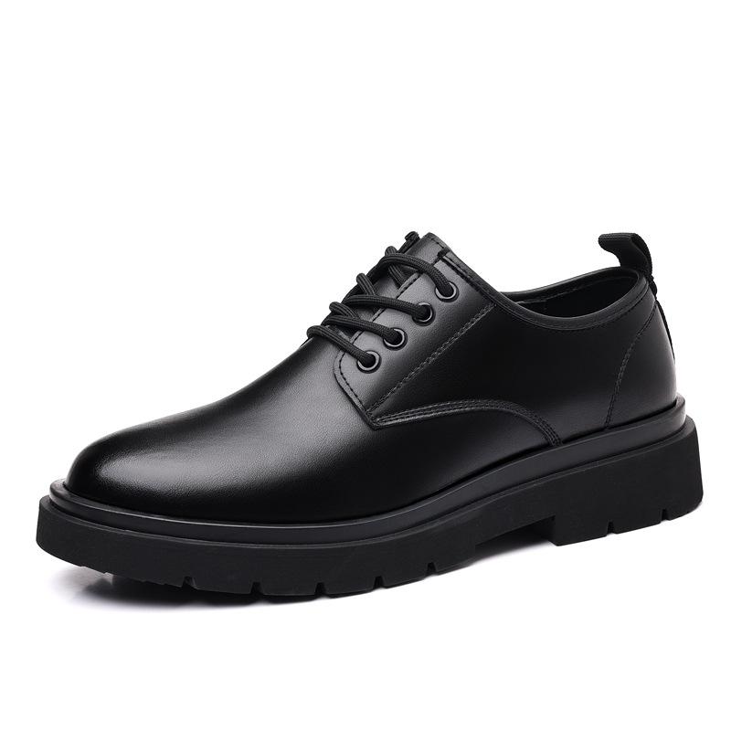 

Big head leather shoes hollow fashion leather shoes men s low-top youth British style casual youth trend shoes 2025 38