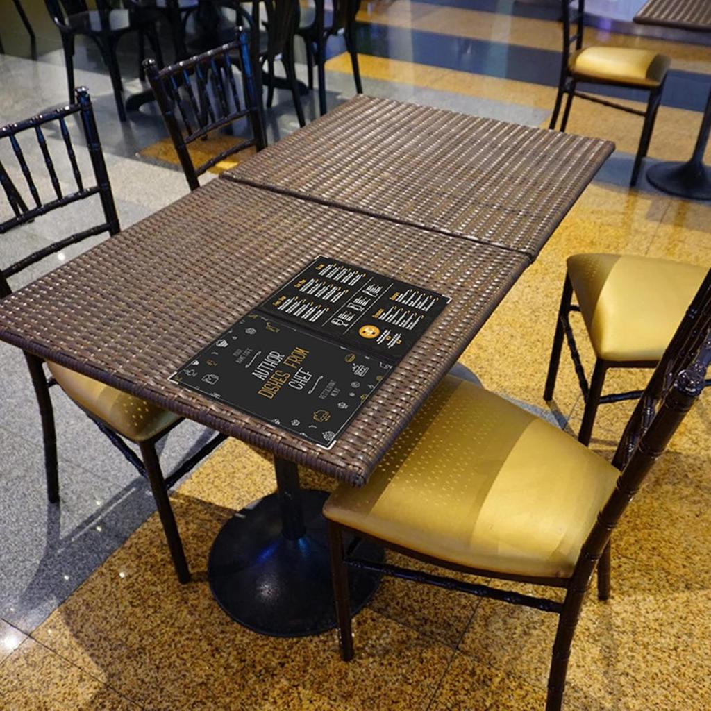 Složka na menu Dvojité panely Průhledné Kapsy na formát Letter Kovové rohy Obaly na menu pro Hotel Restauraci Bar Kavárnu