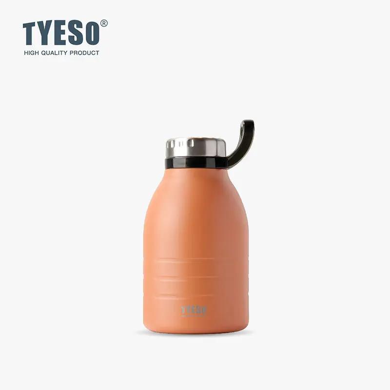 Tyeso 1500ml Thermoses With Sticker Insulated Flask Outdoor Sports Water Bottle with Convenient Buckle Hiking Large for Travel