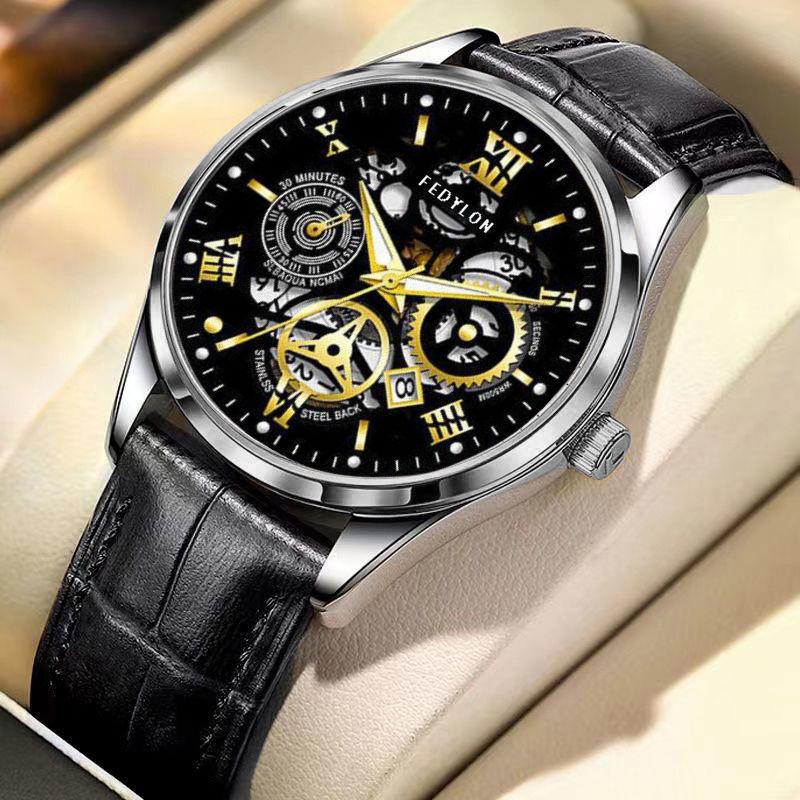 Hollow New Fully Automatic Movement Men's Watch Luminous Waterproof High-end Watch Men's Original Calendar