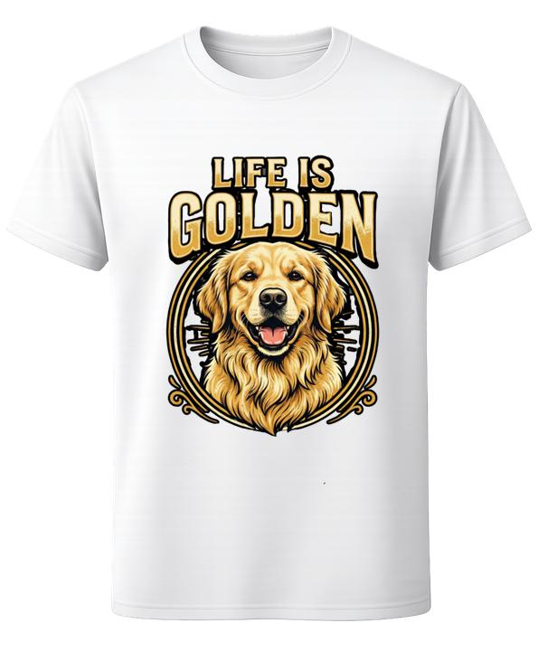 Life Is Golden T-Shirt Golden Retriever Dog Lover Gift Unisex Tee S
