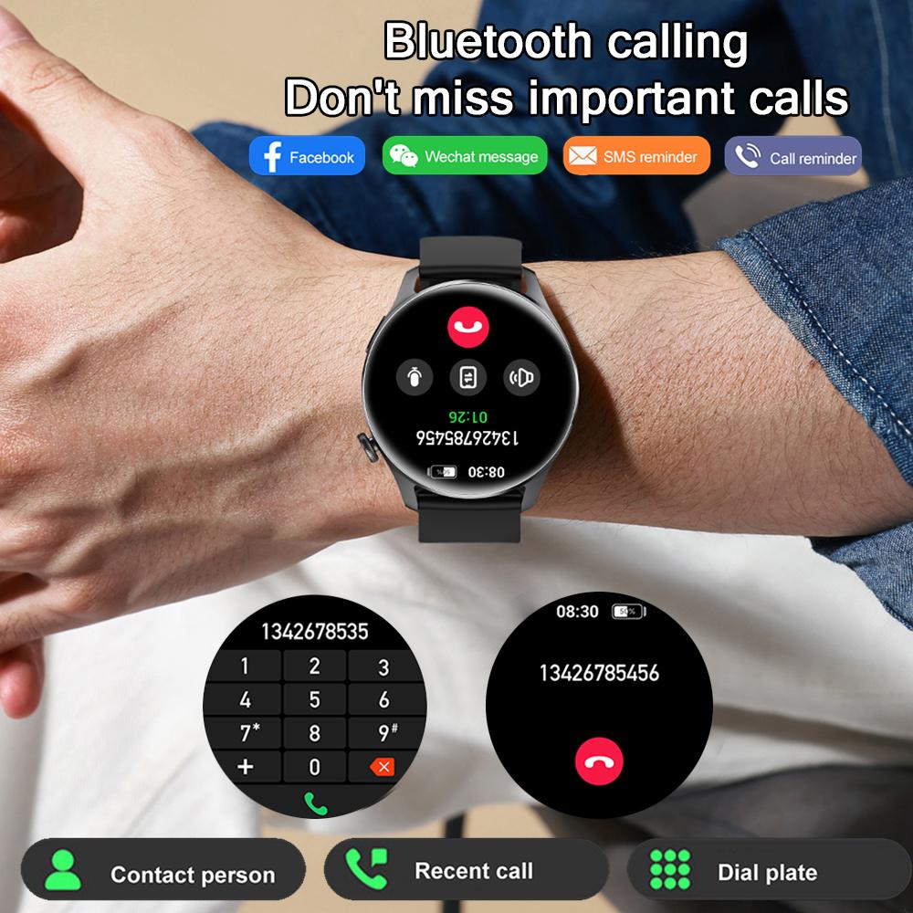 New Smart Watch Men Heart Rate Monitor Sports Fitness Tracker Watches 1.53 inch Bluetooth Call Smartwatches Man For Android