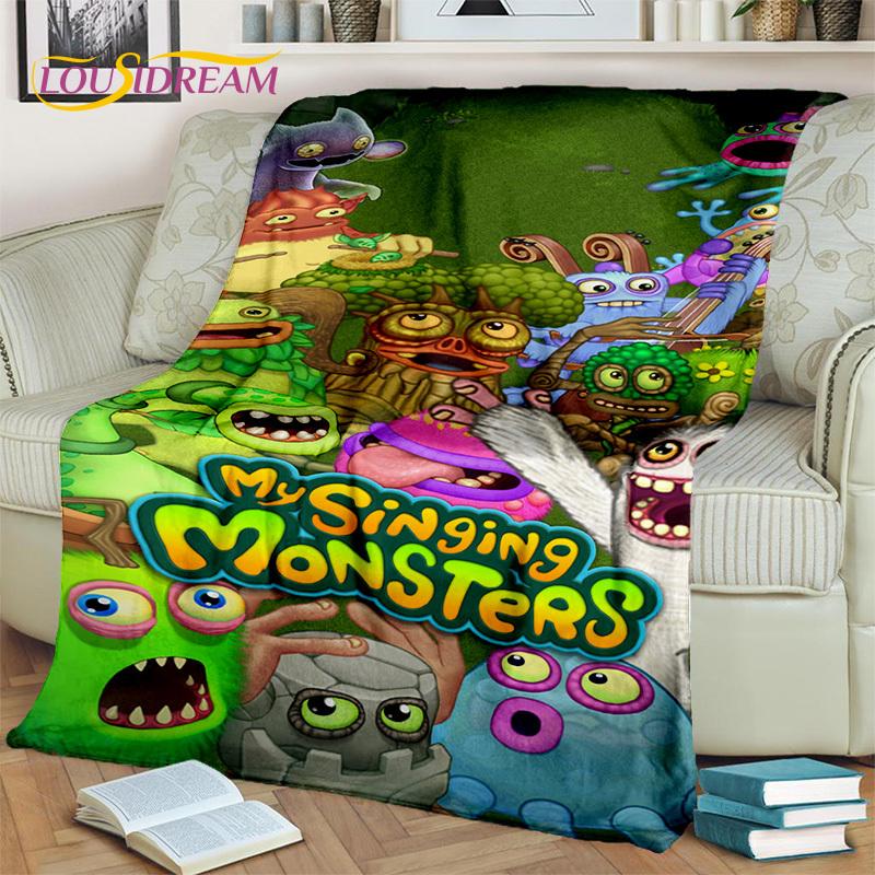 Cartoon Video Music Game My Singing Monsters 3D Blanket,Soft Throw Blanket for Home Bedroom Bed Sofa Picnic Travel Blanket Kids