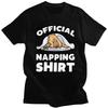 Custom Mens Capybara Sleeping Napping Giant Cavy T Shirt ShortSleeve Cotton Tshirt Leisure Tee Loose Fit Clothes