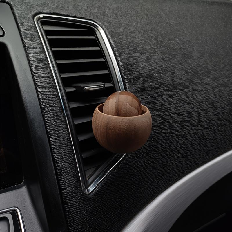 Handmade Car Air Freshener Diffuser - Natural Black Walnut Wood Scented Diffuser with Elegant Design, No Fragrance, for Car Interior, Home, Office