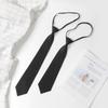 Black Lazy Zipper Tie Men's Business Dress Work Professional Tie Team Performance Studio Shirt Accessories