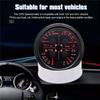 Portable 85Mm 4-In-1 Multifunction Gauge With 0-190Ohms/240-33Ohms Fuel Level Gauge Water Temp Oil Press Voltmeter