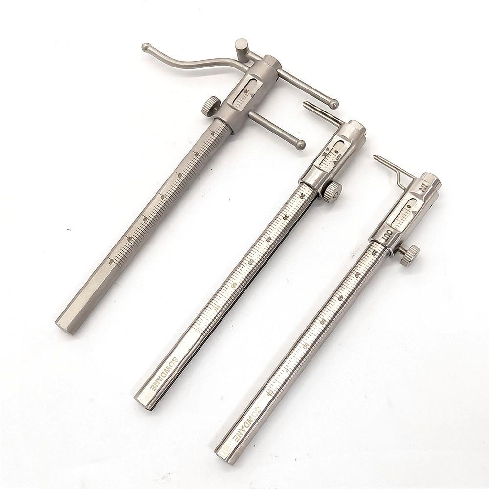 New Type Dental Orthodontic Sliding Caliper Dental Implant Measuring Gauge Caliper Ruler 0-80mm/ 100mm Stainless Steel  Dentist Tools
