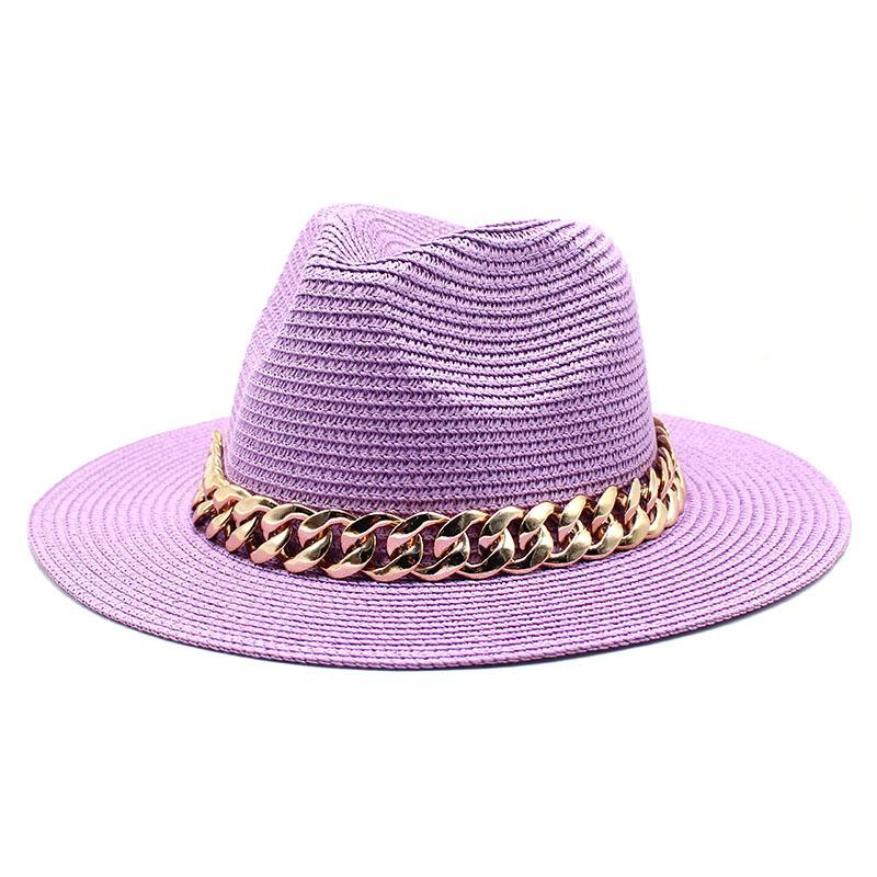 Internet Celebrity Chain Jazz Straw Hat Casual Versatile Sun Hat Travel Vacation Straw Hat Sun Hat Sun Hat