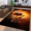 Fiery Basketball Hoop Print Carpet for Bedroom or Living Room Decor Suitable for use as an anti-slip for living room bedroom sofas