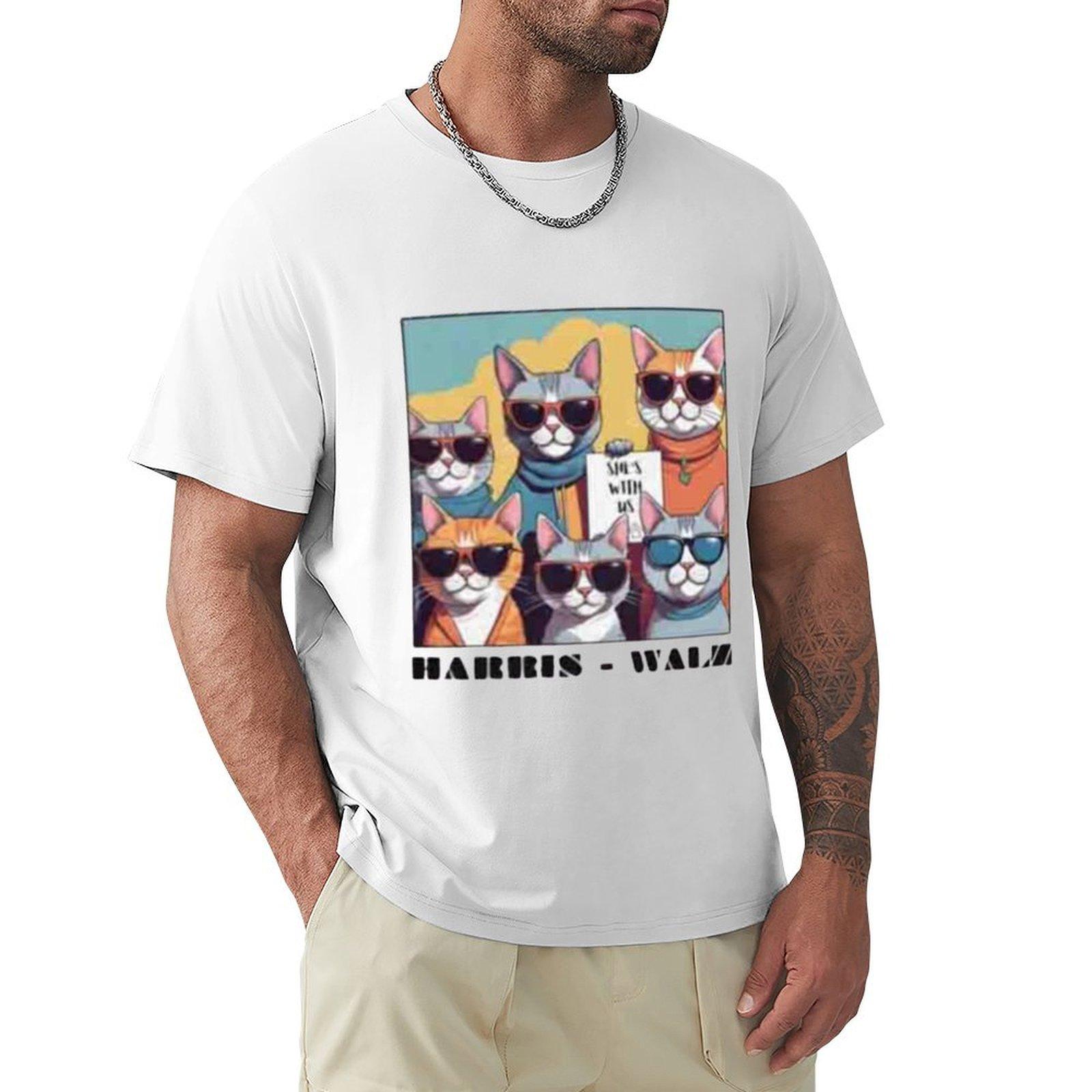 Harris walzharriswalz for americatim walz kamala Harris TShirt funny shirt cotton mens plain t shirts S