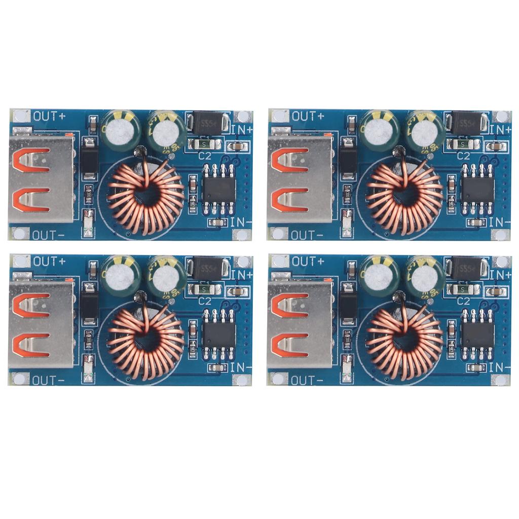 4 Stück Abwärtsmodule Einstellbare DC-Wandler zum Aufladen von Telefonen, Autoladen, Fahrtenschreiber