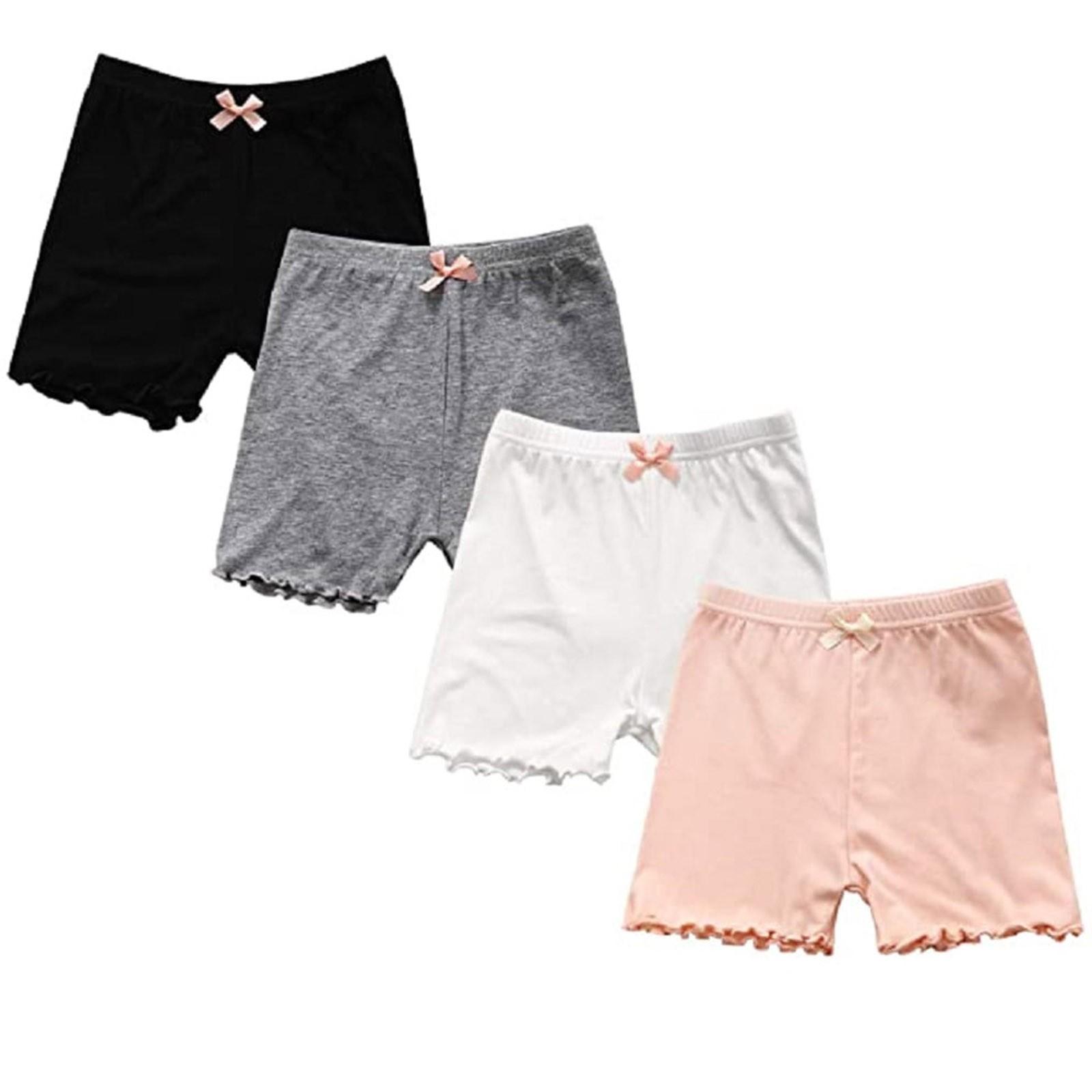 

Комплект из 4 танцевальных шорт для девочек, дышащие безопасные шорты под платьем, шорты под юбкой 100 розовый