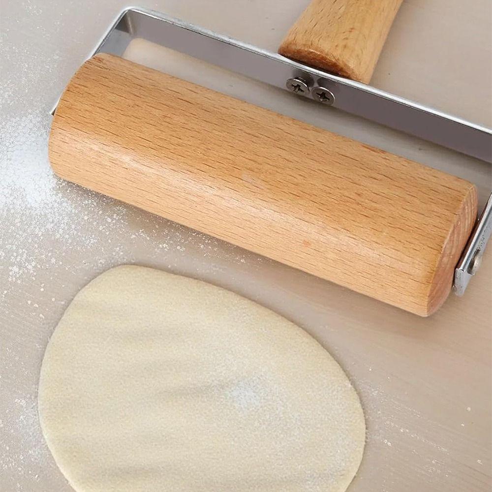 Non-Stick Dumpling Skin Artifact Wooden Handle Cake Dough Roller Rolling Pin  Kitchen Accessories