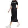 FILA Heritage Series Fashion Casual Comfortable Mid-Length Short Sleeve Dress Women dresses Black F11W528307F-BK