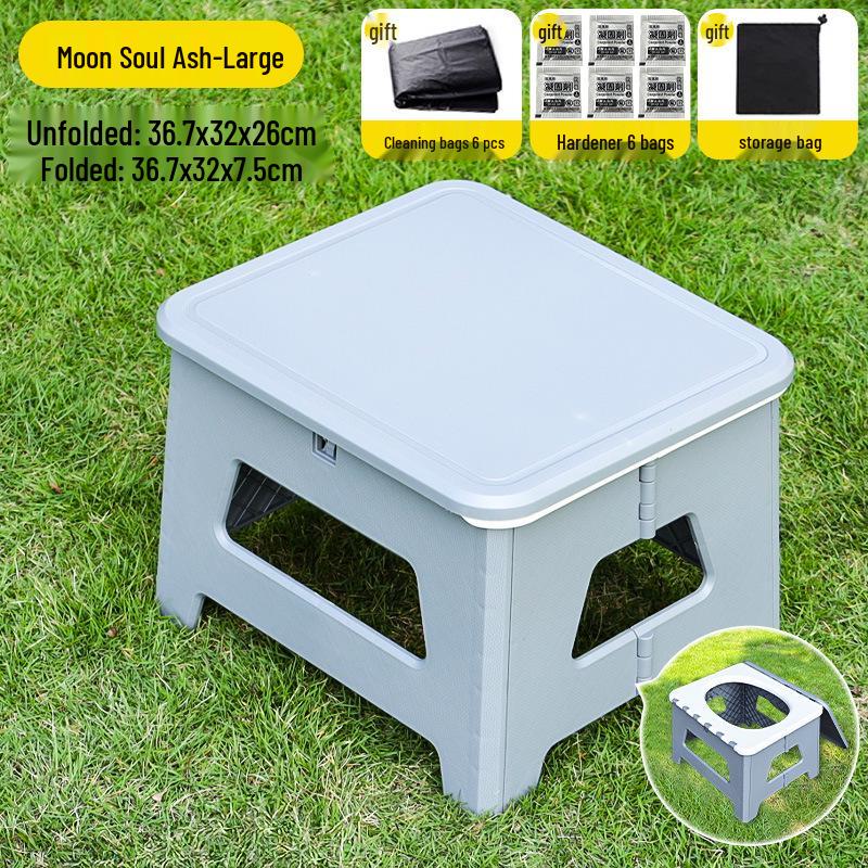 Portable Outdoor Camping Folding Toilet Seat - Odor-proof for Children & Adults