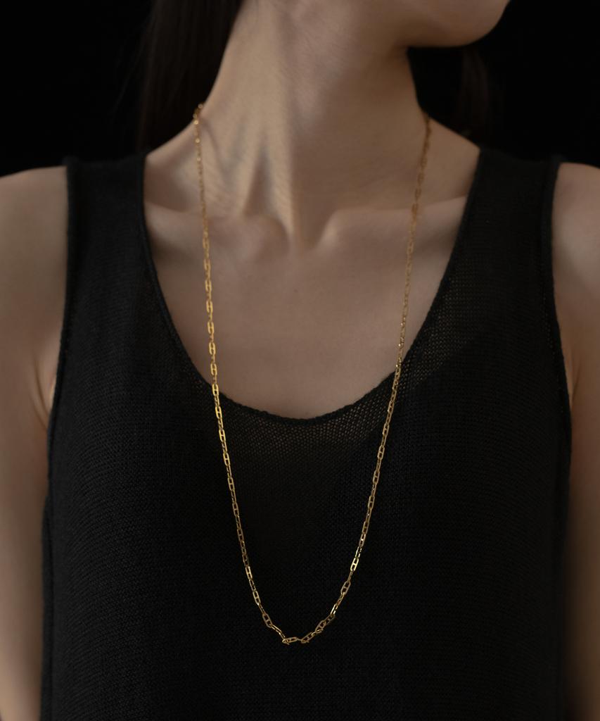 Novice Tokyo Oval Chain Long Necklace [Stainless] / Gold