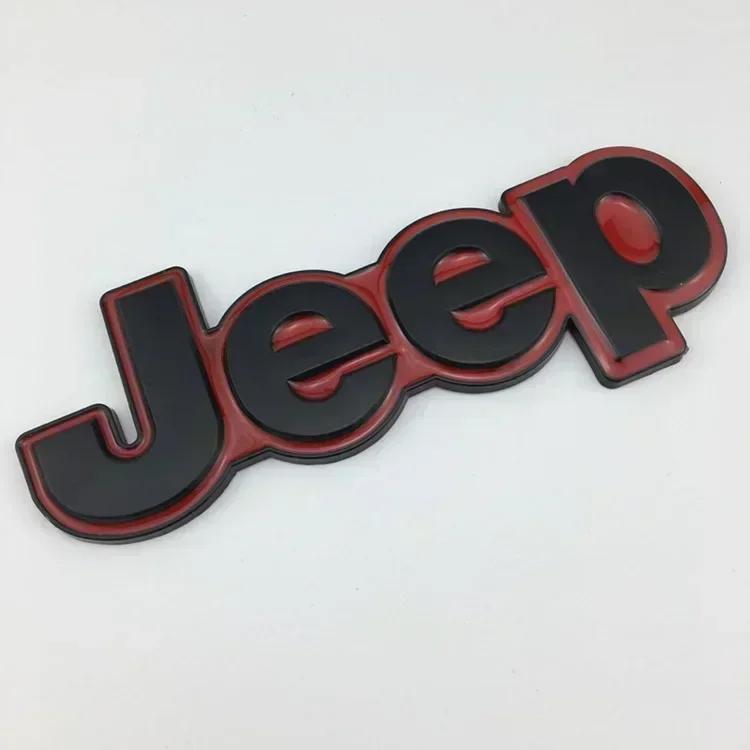 Car Front Hood Emblem for Jeep Grand Cherokee Wrangler Renegade Patriot Liberty Compass Rear Trunk Side Badge Sticker Decals ALV1
