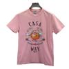 Maglia da Badminton Unisex a Manica Corta con Girocollo e Stampa a Lettere, Vestibilità Larga