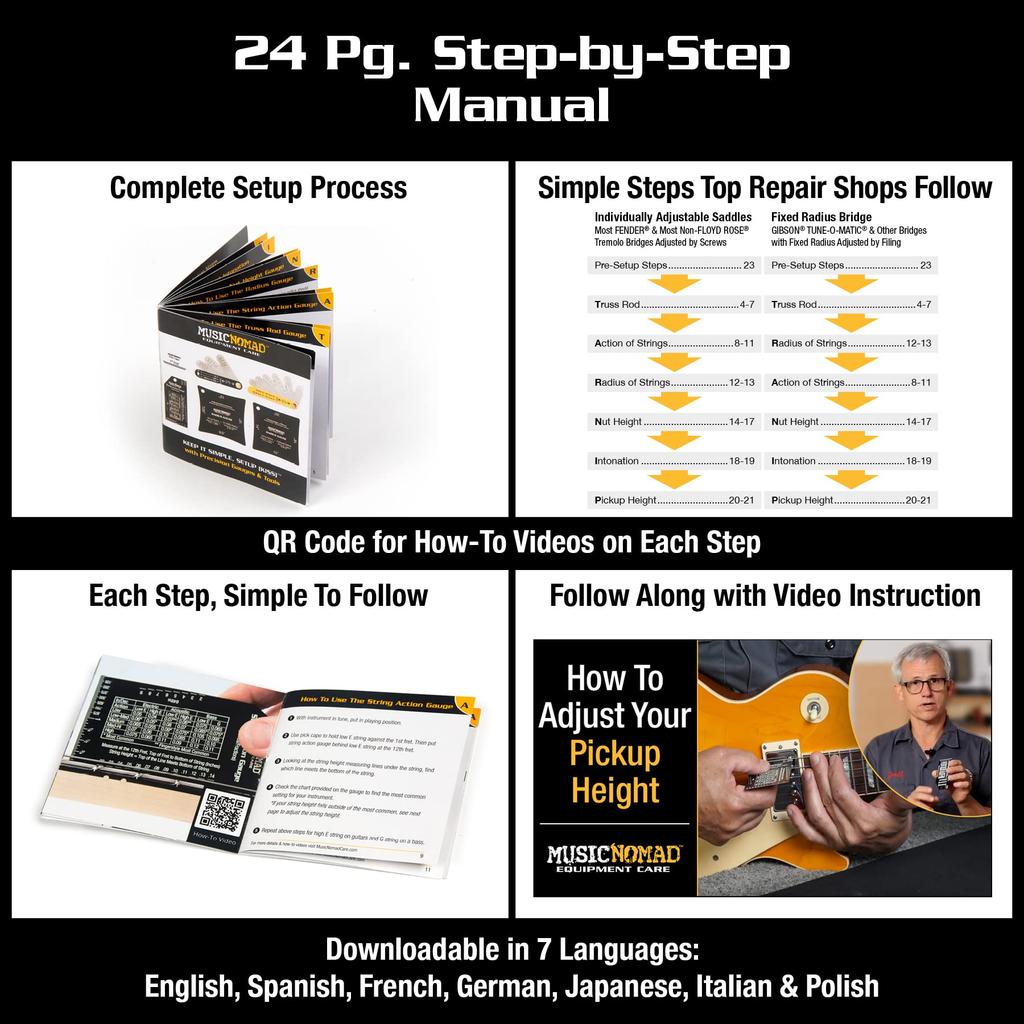 MUSIC NOMAD Precision Setup Gauge Set MN604