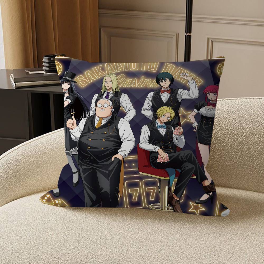 Anime S-Sakamoto-Days Personalized Pillow Cover Kids Bedroom Wild Party Decor Pillowcase Kid Birthday Shower Gift