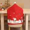 Qiaochi Christmas Non-woven Chair Cover with Cartoon Santa and Snowman Design
