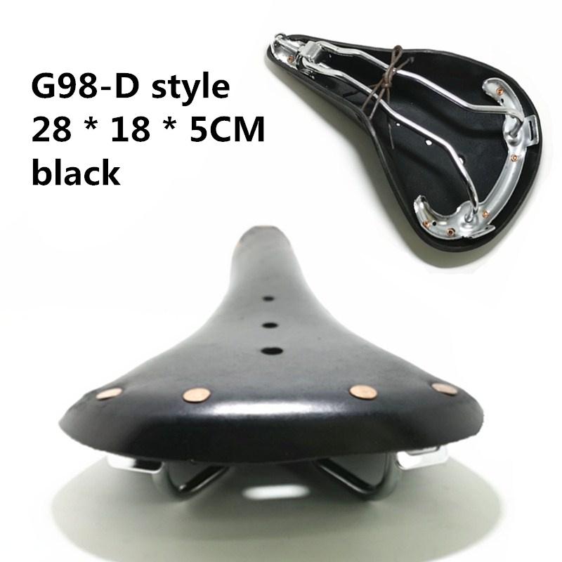 G98 Retro Vintage Bicycle Saddle Pure Cowhide Handmade  Seat Custion  Bike Sport Saddle Bicycle Cycling Saddle Bike Seat