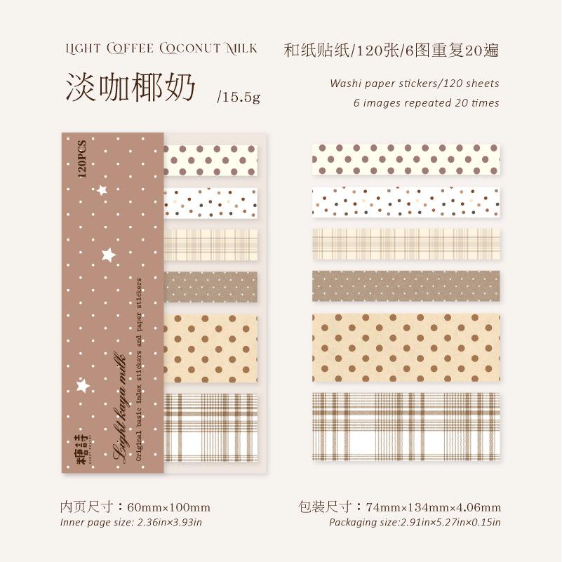 

Kawai Japanese Paper Index Stickers Light Color Wish Series Student Message Diy Preparation for Forgotten Things Times Supplies