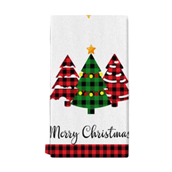 Christmas Napkin Cartoon Printing Washable Hotel Restaurant Dining Banquet Table Decor Napkin Kitchen Dish