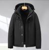 Detachable Hooded Fur Collar Cold Resistant Men's Winter Cotton Jacket Thickened Warm Lightweight Casual Loose Comfortable Cotton Clothes